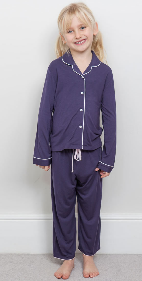 Cyberjammies Girls Pyjama Set Purple Age 2-13