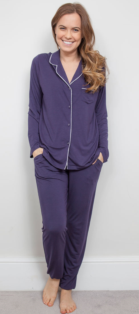 Cyberjammies-Cassie-plain-purple-pyjama-set
