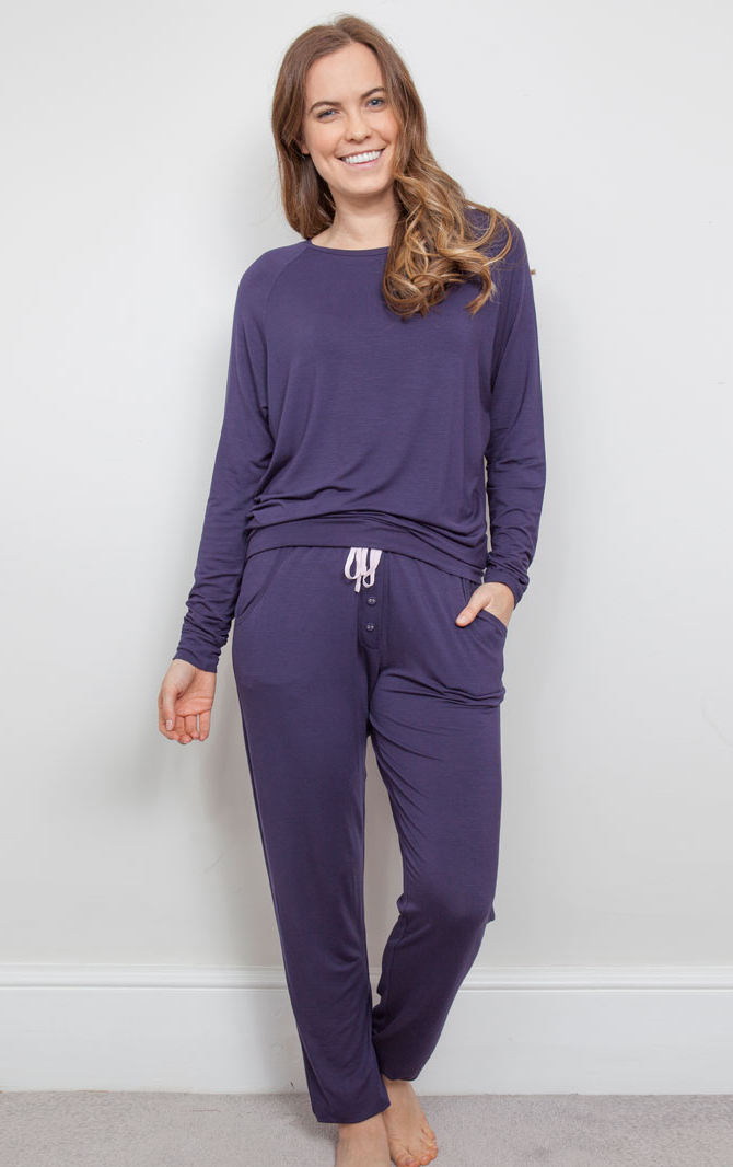 Cyberjammies Fiona Slouch To Pyjama Set Purple