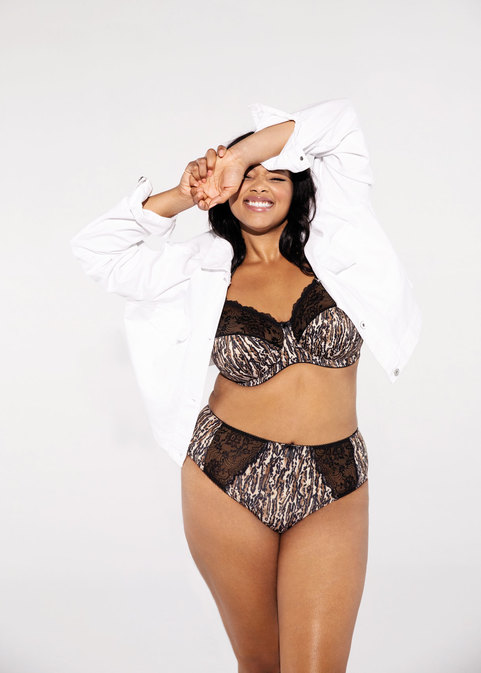 elomi Morgan Plunge Bra Brief Set Ocelot-Promo-Pic