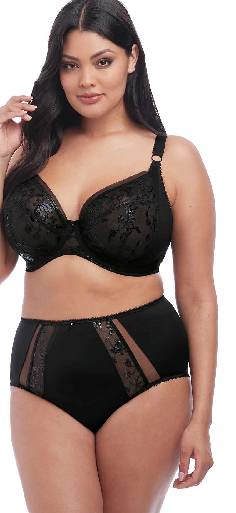 Elomi Roxanne Bra Brief Set Black