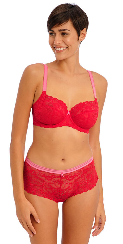 Freya Offbeat Side Support Bra Short Chilli Red