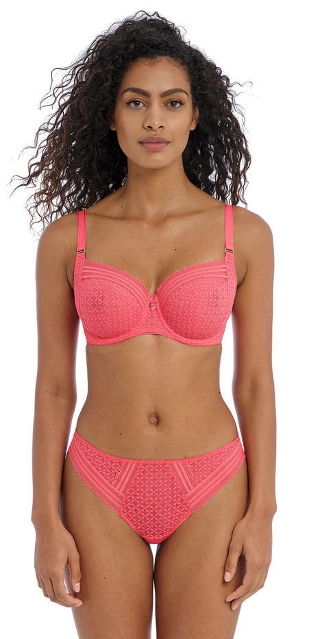 Freya Viva Lace Side Support Sunkissed Coral