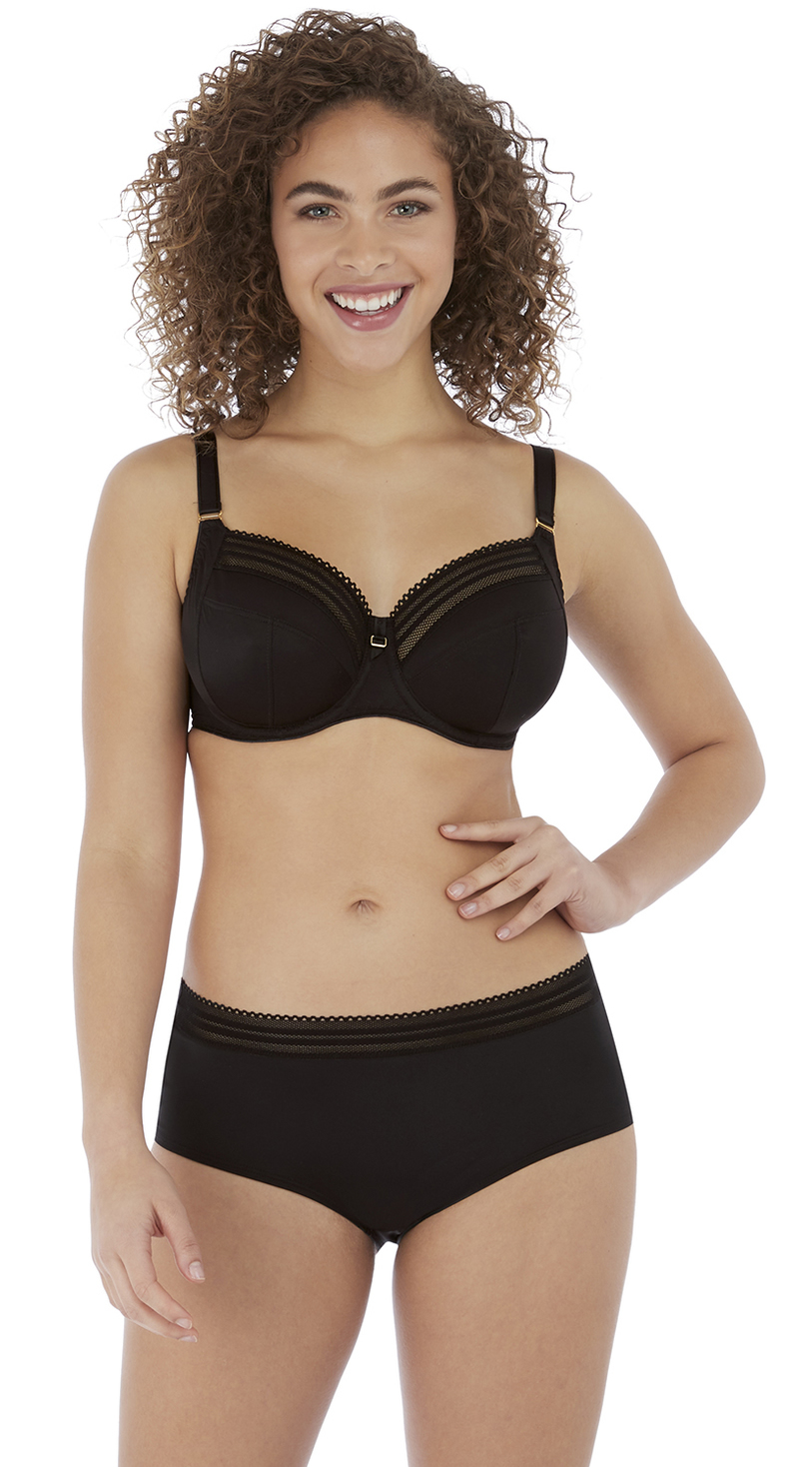 Freya Viva Underwired Bra with Side Support and Short Set Noir