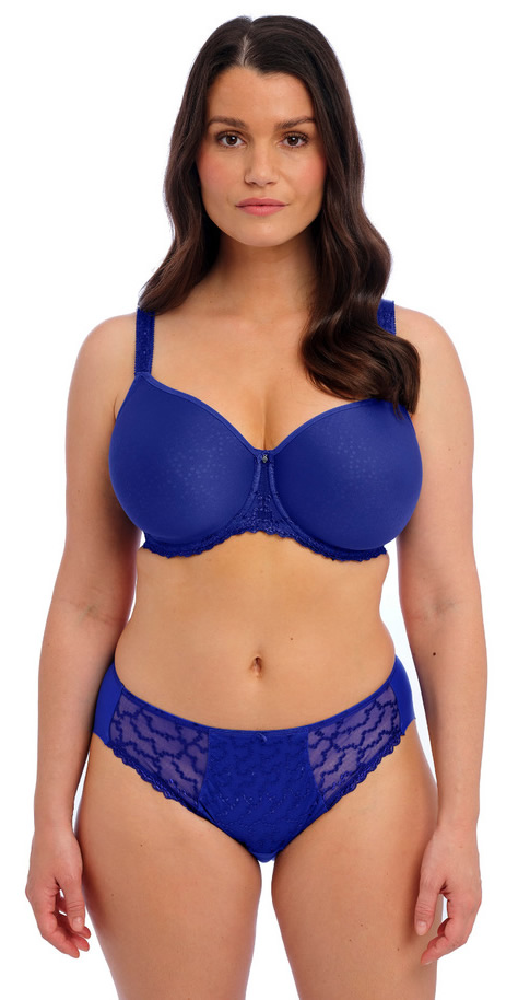 Fatsie Ana Moulded Spacer Bra Brief Set Sapphire