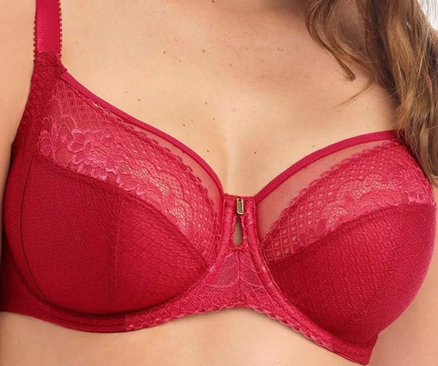 Fantasie Anne Marie Side Support Bra Red Close Up Pic
