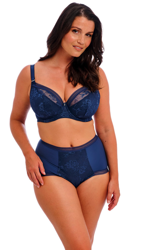 Fantasie Fusion Lace Plunge Bra Brief French Navy