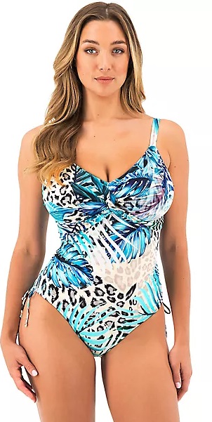 Fantasie Kabini Oasis Twist Front Swimsuit Agean Blue