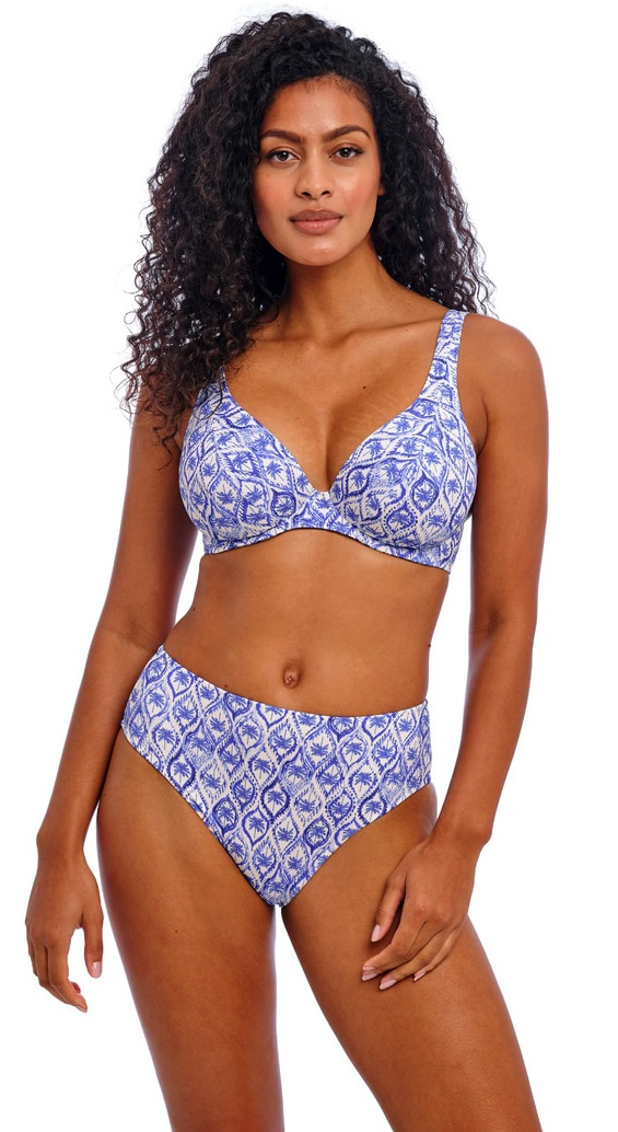 Fantasie Ocean Breeze High Apex Bikini Bra Brief Denim