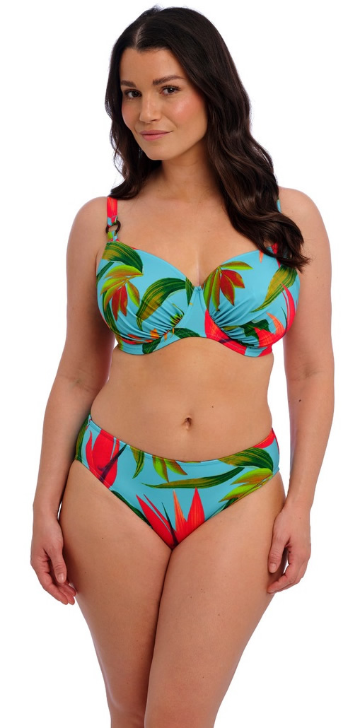 Fantasie Pichola Full Cup Bikini Bra Mid Rise Pant Aqua
