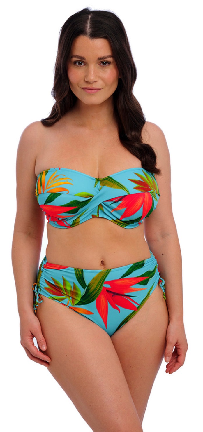 Fantasie Pichola Twist Front Bandeau Bikini Bra Aqua