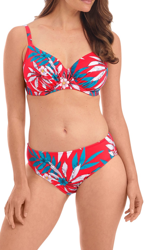 Fantasie Santos Beach Full Cup Bikini Bra Brief Set Pomegranite