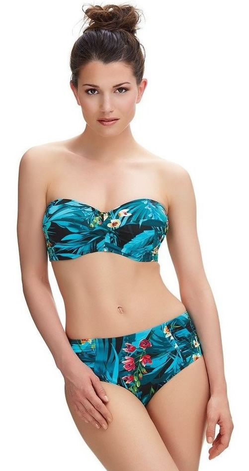 Fantasie Seychelles Bamndeau Bikini Bra Deep Rise Pant Azure