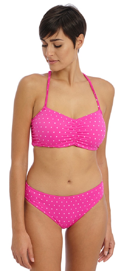 Freya Jewel Cove Underwired Bralette Bikini Bra Pant Set Raspberry Spot
