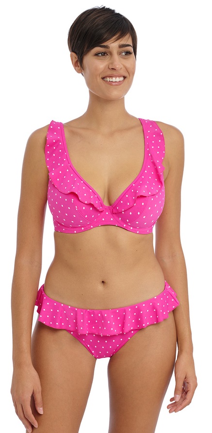 Freya Jewel Cove High Apex Bikini Bra Italini Pant Raspberry Spot