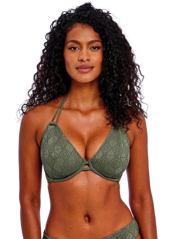 Freya Nomad Nighta Halterneck Bikini Bra Sage