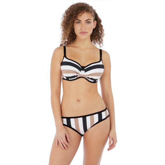 Freya Set Sail Sweetheart Padded Bikini Bra Classic pant Set Multi Striped