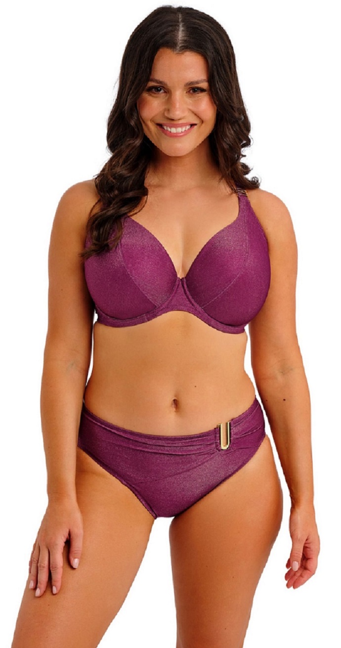 Fantasoe Paros Coast Multiway Bikini Bra Pant Set Berry